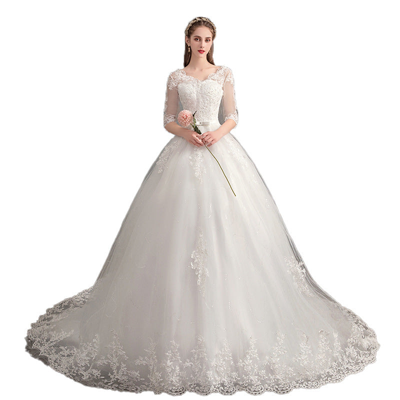 Robe de mariée traînante