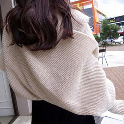 Mixed Cashmere Scarf Sweater