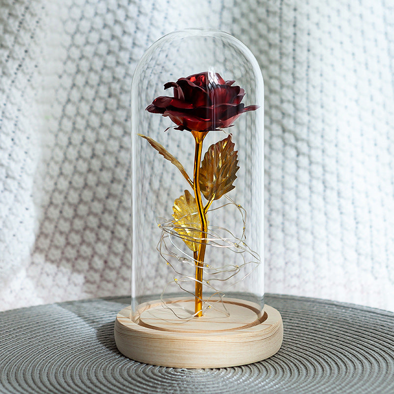 Rose Fleur En Verre LED Lumière De Noël Décoration