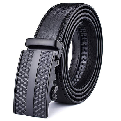 Ceinture de confort en cuir à deux couches pour hommes