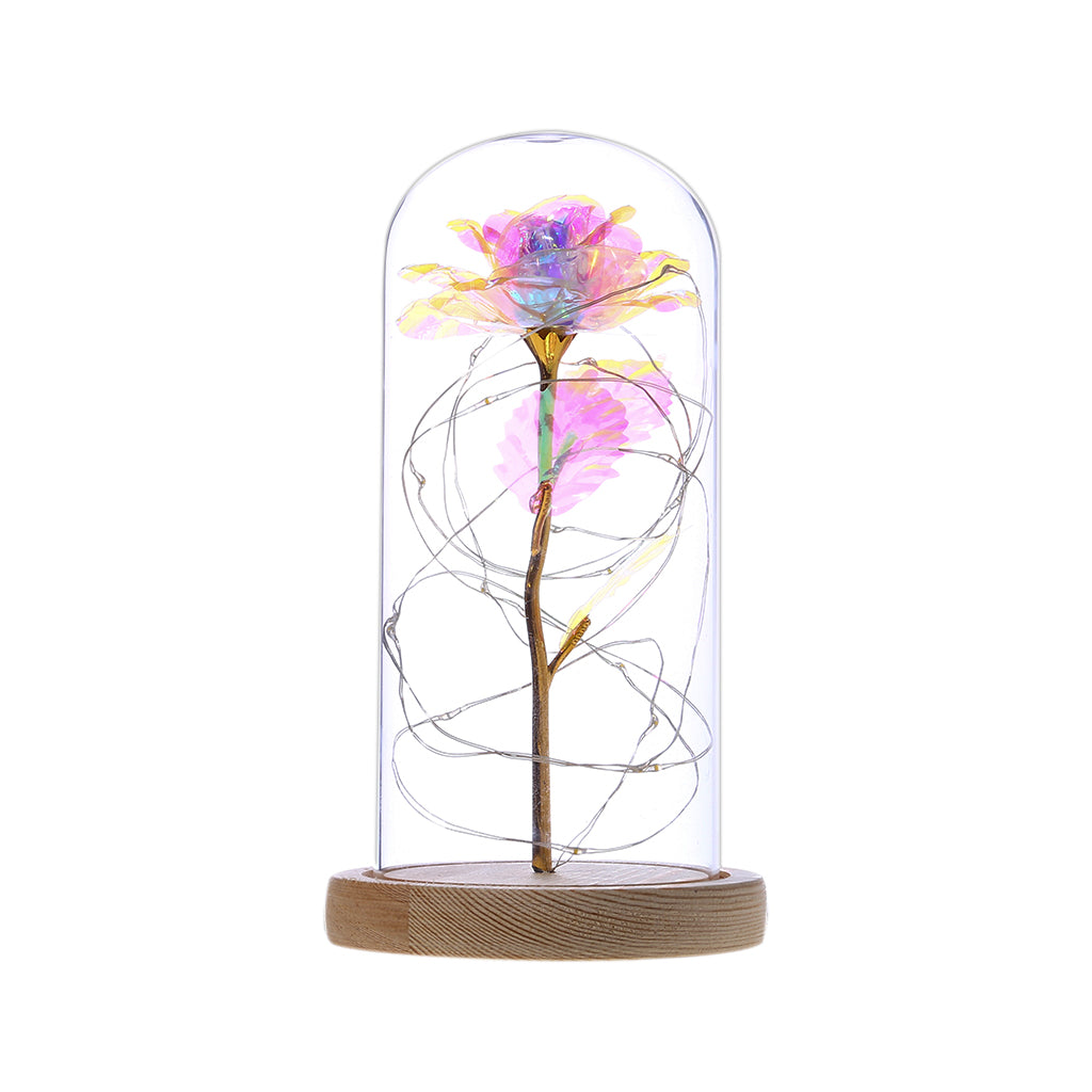 Rose Fleur En Verre LED Lumière De Noël Décoration