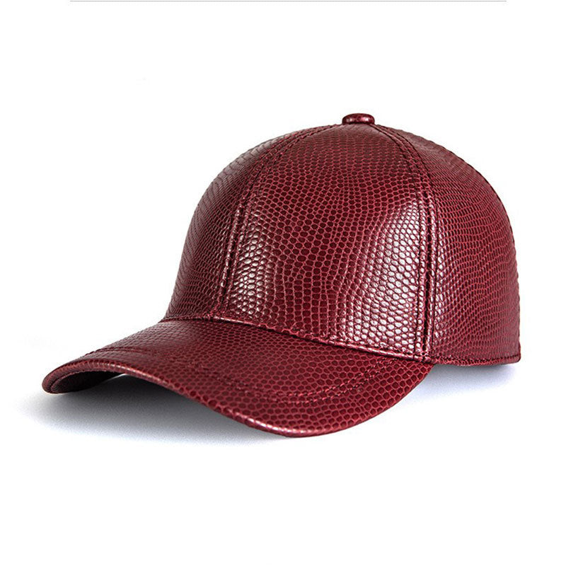 Casquette de baseball en cuir H/F