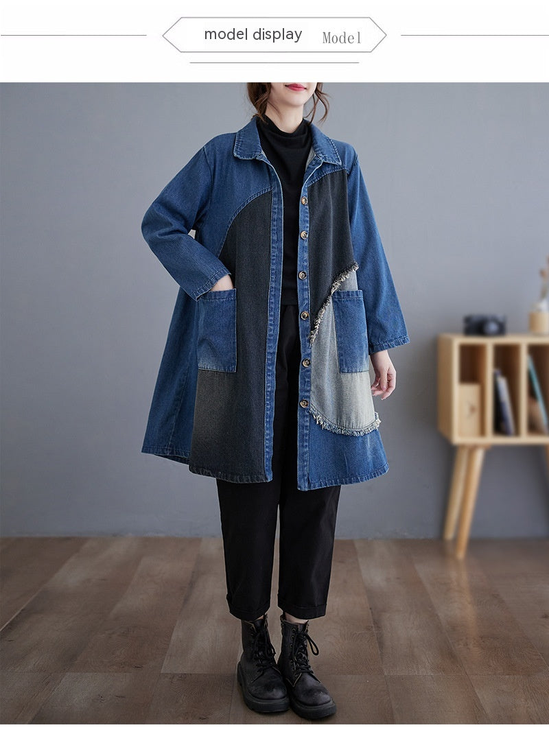 Manteau en jean pour femme