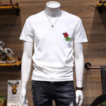 T-shirt rétro en coton grande taille pour homme