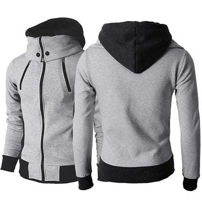 Men's Jacket with Hood and High Collar 