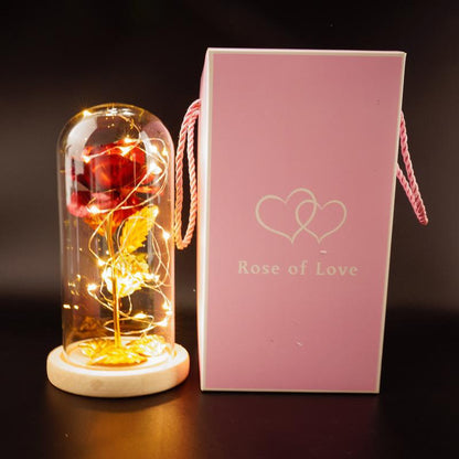 Rose Fleur En Verre LED Lumière De Noël Décoration