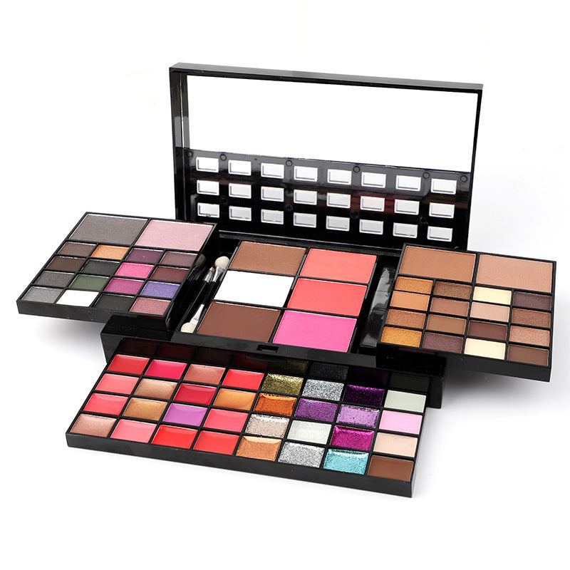 74 Colors Eye Shadow, Lip Gloss, High Gloss Blush