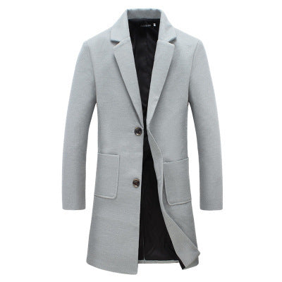 Men's Mid-Length Wool Coat