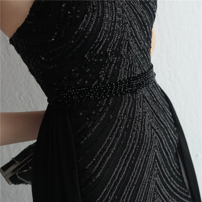 Robe à paillettes en mousseline