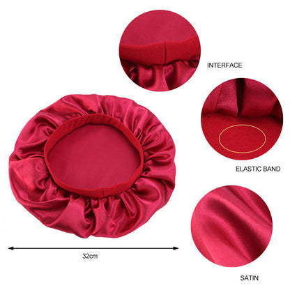 Bonnet de nuit en satin élastique