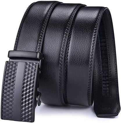 Ceinture de confort en cuir à deux couches pour hommes