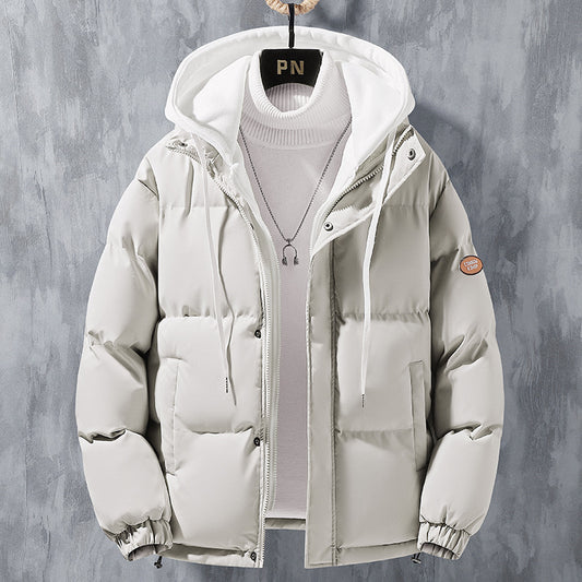 Men's winter cotton hooded jacket