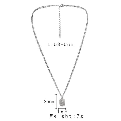 Collier en acier inoxydable pour hommes, pendentif, chaine