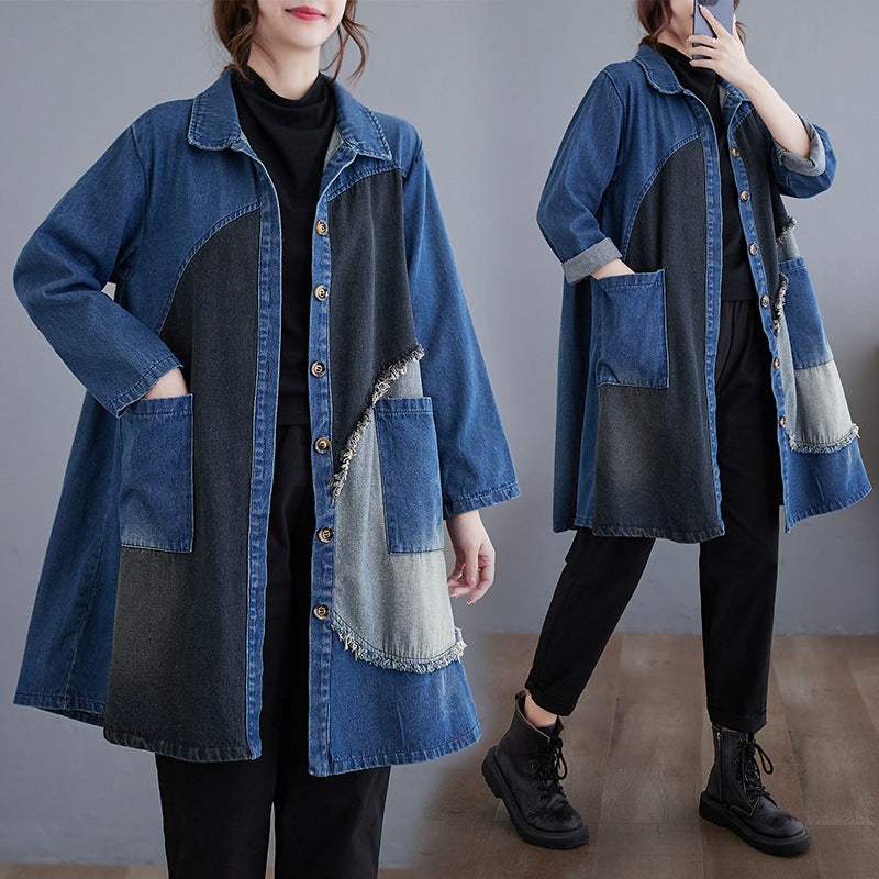 Manteau en jean pour femme