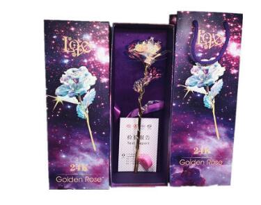 Roses 24K Lumineuses, Couleur Or