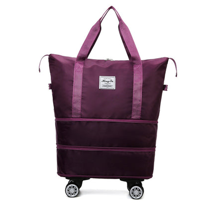 New universal wheel travel bag with double-layer dry and wet separation