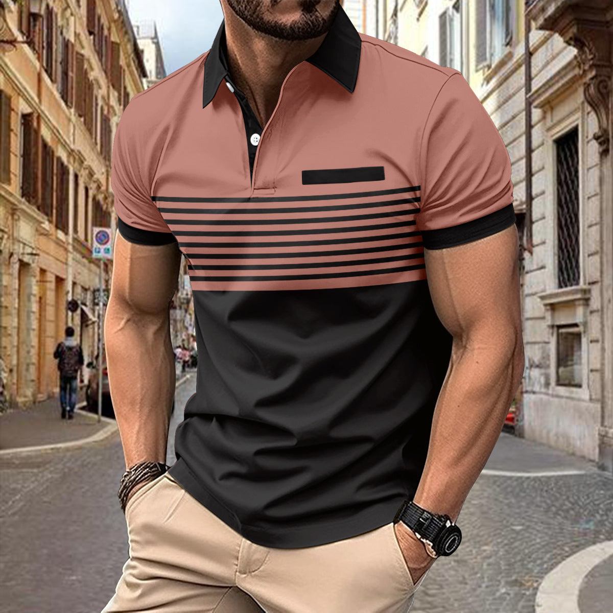 Chemise décontractée pour hommes, Polo