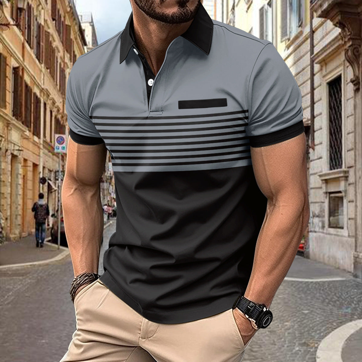 Chemise décontractée pour hommes, Polo