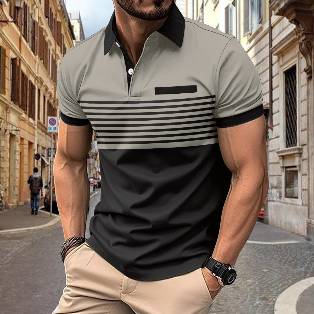 Chemise décontractée pour hommes, Polo