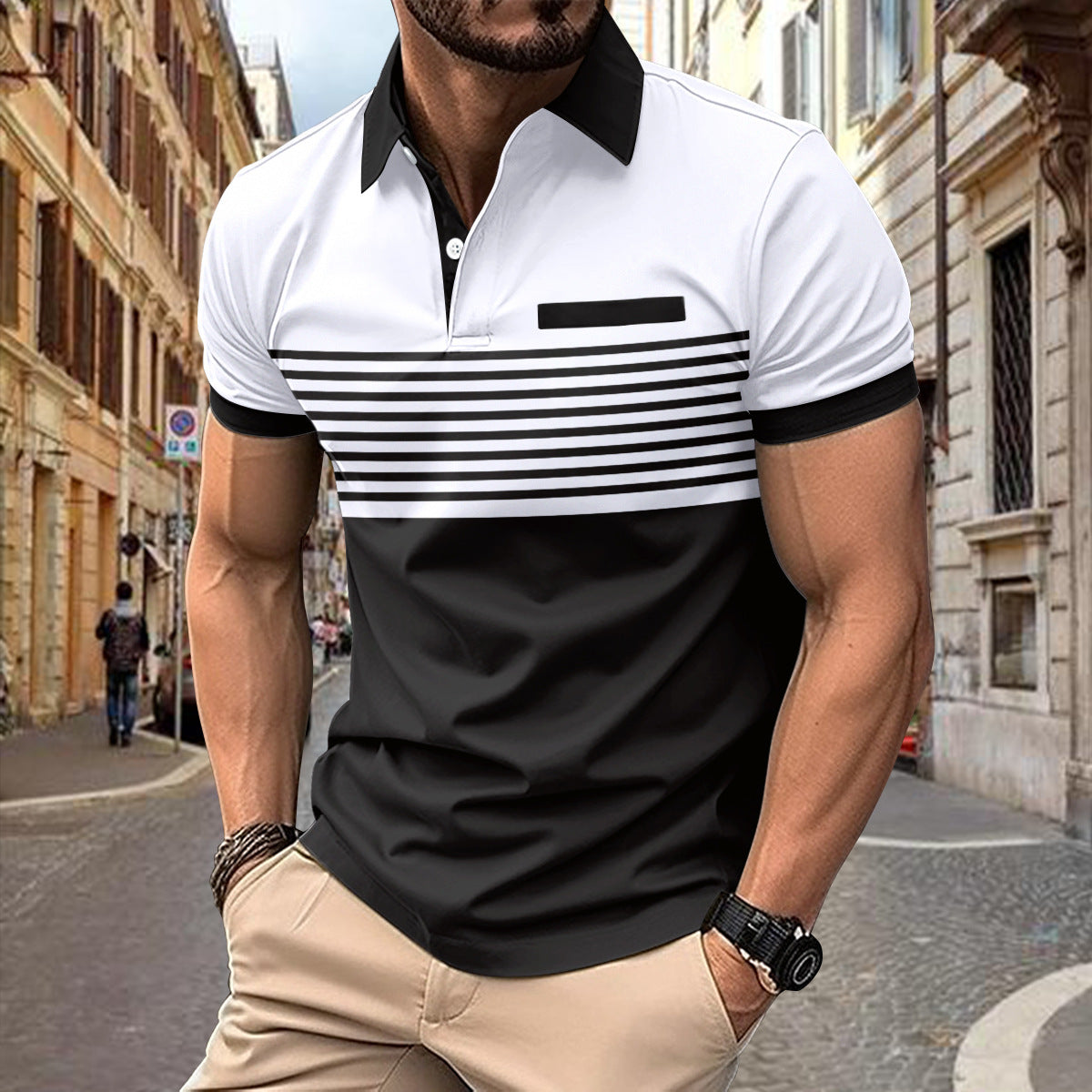 Chemise décontractée pour hommes, Polo