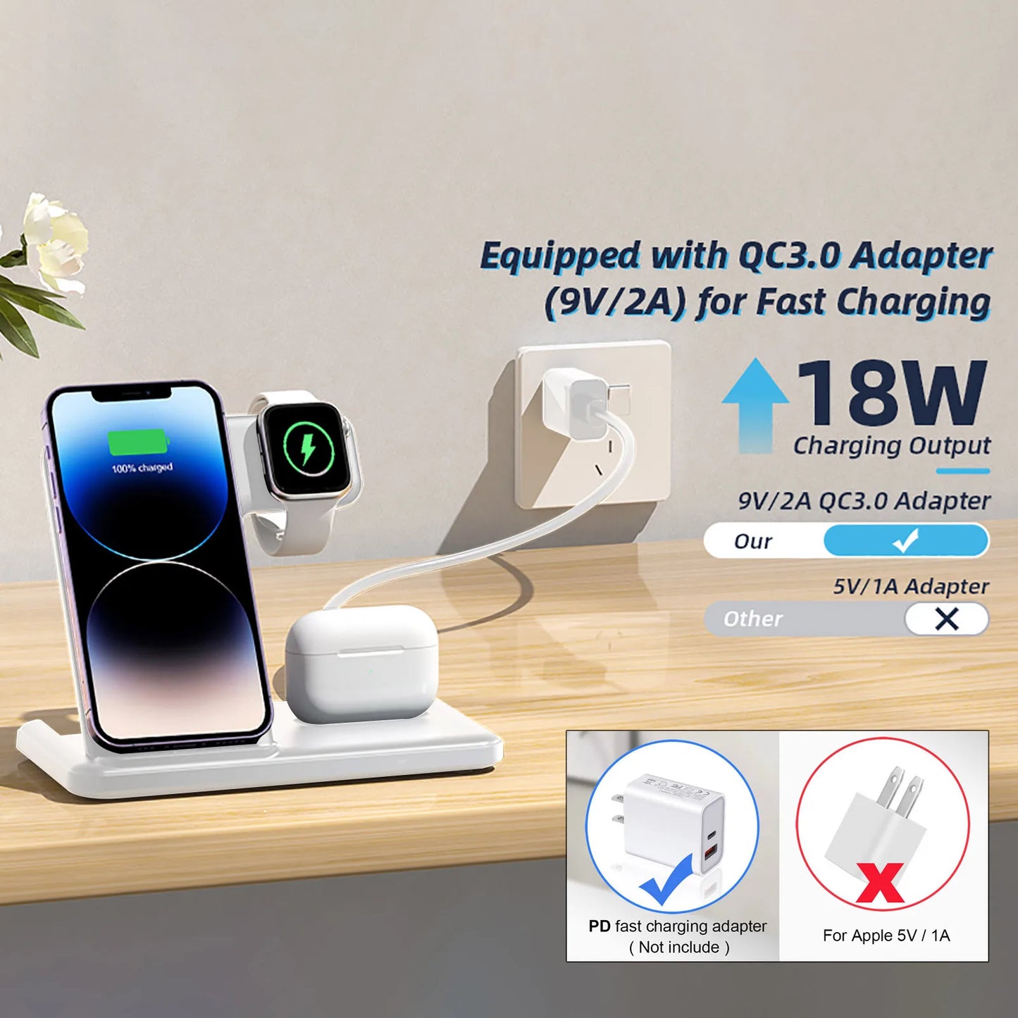 3 in 1 wireless charger