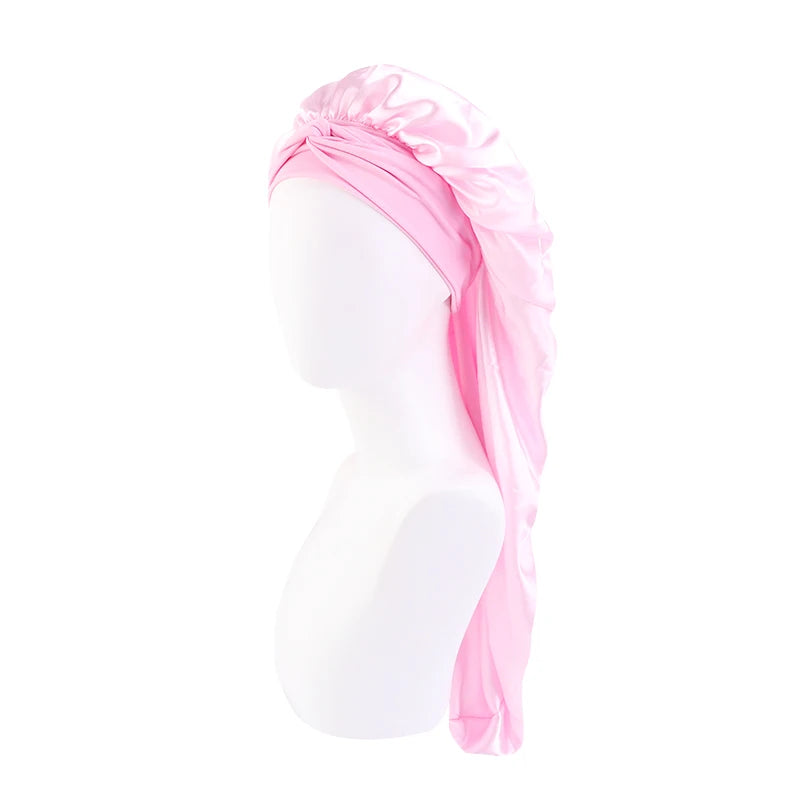 Elastic satin sleeping cap