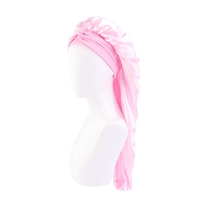 Elastic satin sleeping cap