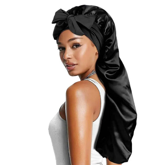 Elastic satin sleeping cap