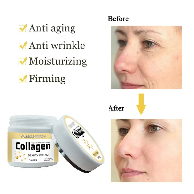 Anti-wrinkle cream with collagen