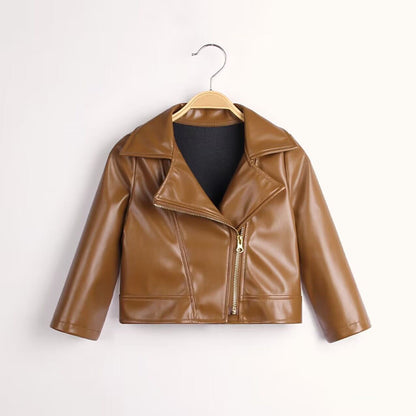 Veste en cuir pour fille