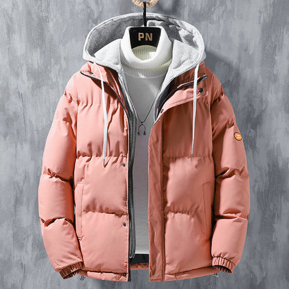 Men's winter cotton hooded jacket