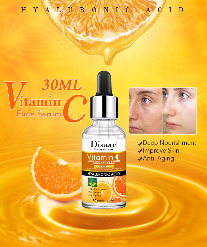 Sérum éclat visage à l'acide hyaluronique, vitamine