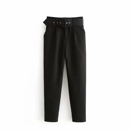 Pantalon élégant légèrement élastique et slim pour femme