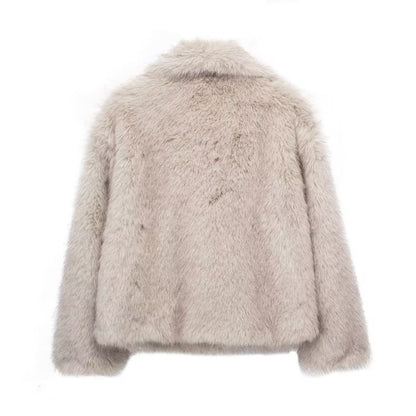 Manteau d'hiver en peluche épais à la mode pour femme