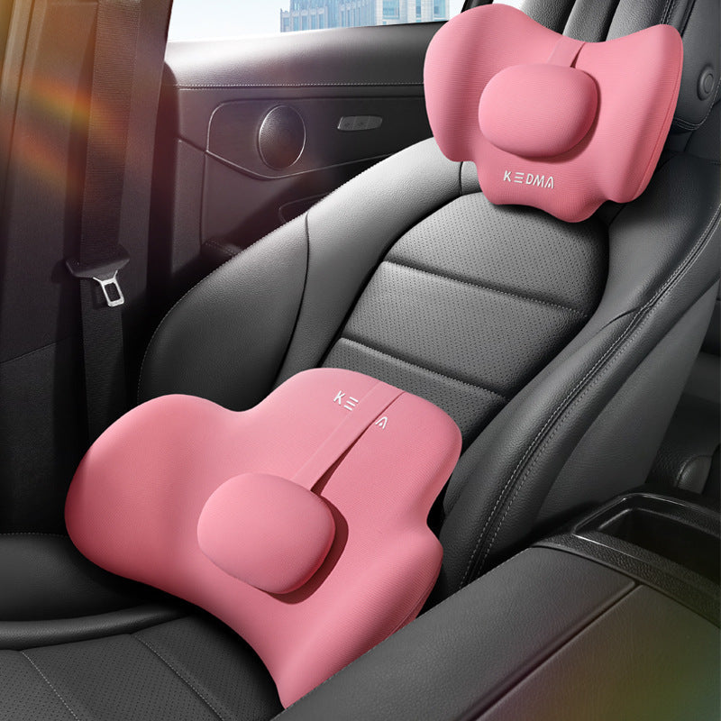 Coussin lombaire cou & dos 3D avec mousse pour voiture