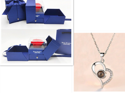 Rose Metal Necklace Hot Gifts Ideal for Valentine's Day