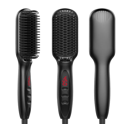 Peigne Styler Électrique, 2 in1 Cheveux Lisseur, Brosse Chauffante H/F