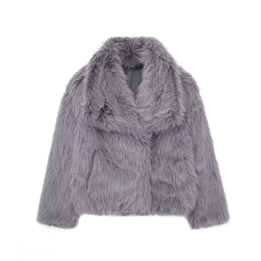 Manteau d'hiver en peluche épais à la mode pour femme