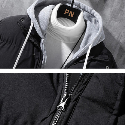 Men's winter cotton hooded jacket