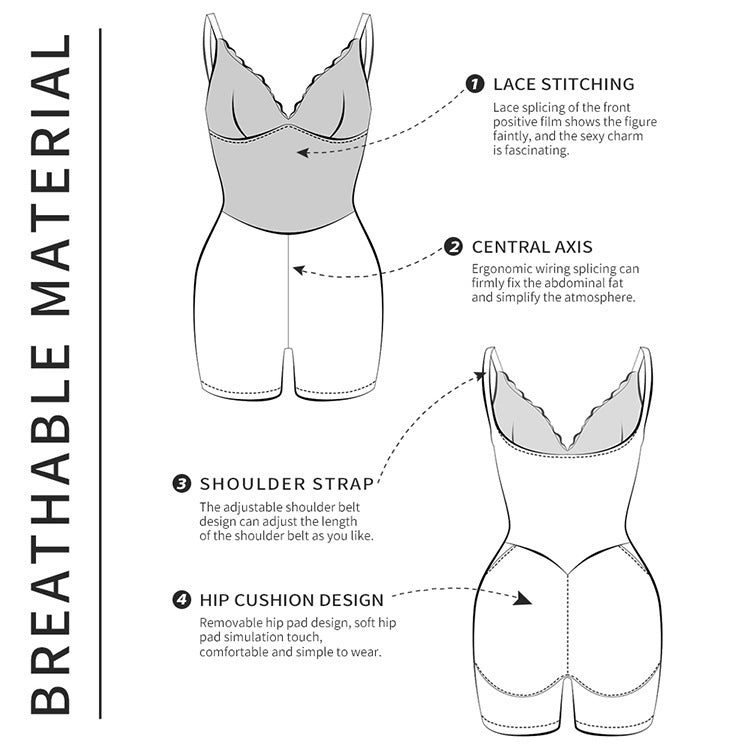 Combinaison moulée en dentelle, grande taille