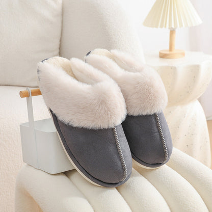 Chaussons d'hiver en peluche , coton, antidérapants