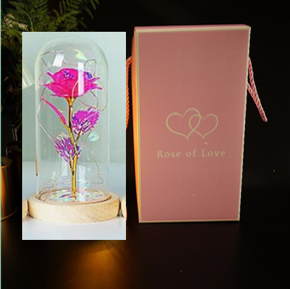 Rose Fleur En Verre LED Lumière De Noël Décoration