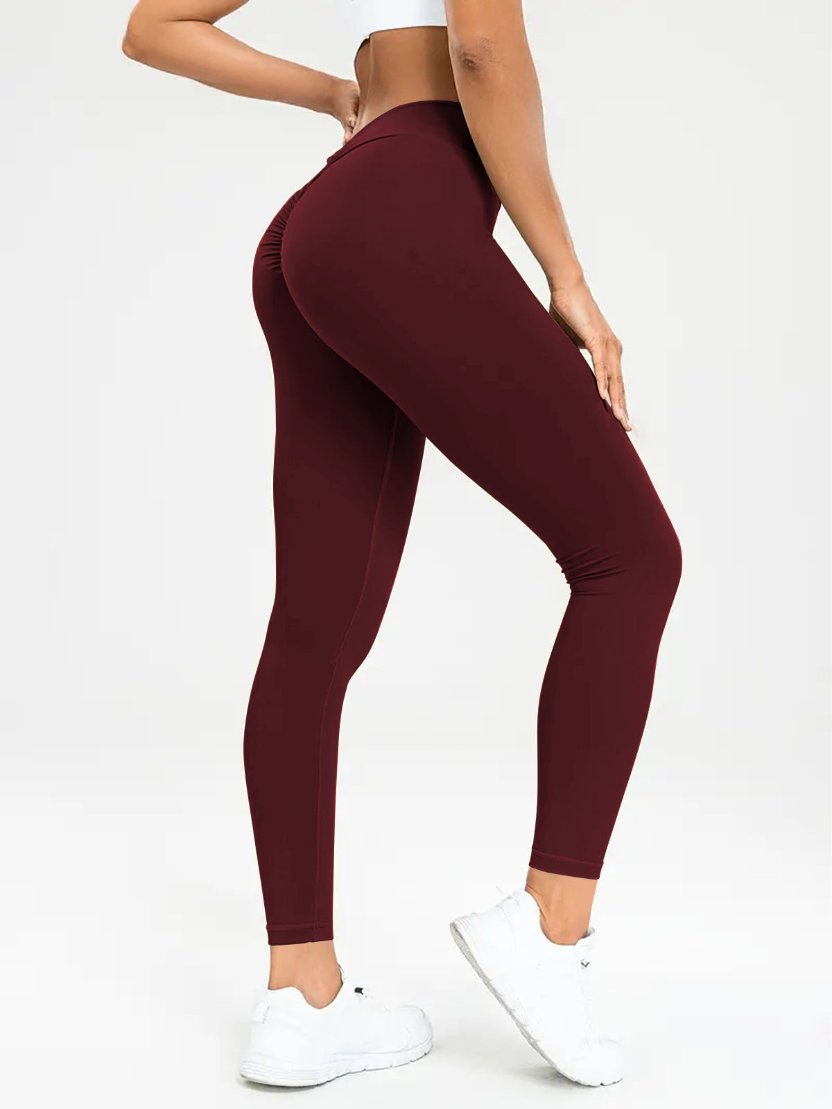 Pantalon moulé taille haute et élastique, legging