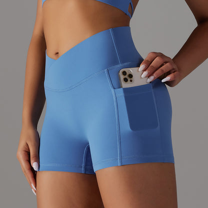 Short de Yoga avec poche pour téléphone