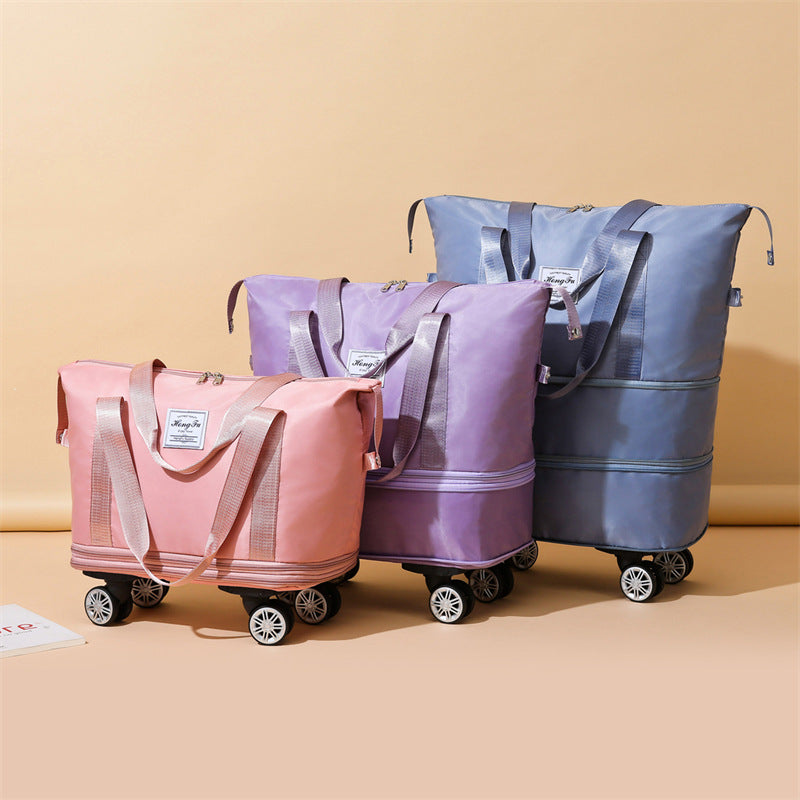 New universal wheel travel bag with double-layer dry and wet separation