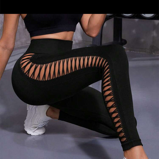 Leggings de sport taille haute imprimé, teinture par nouage, sans couture