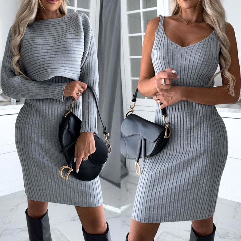 Long Sleeve Sunken Stripe Fall Suit