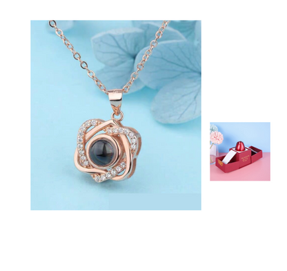 Rose Metal Necklace Hot Gifts Ideal for Valentine's Day