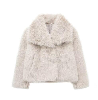 Manteau d'hiver en peluche épais à la mode pour femme