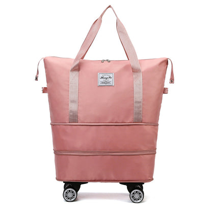 New universal wheel travel bag with double-layer dry and wet separation